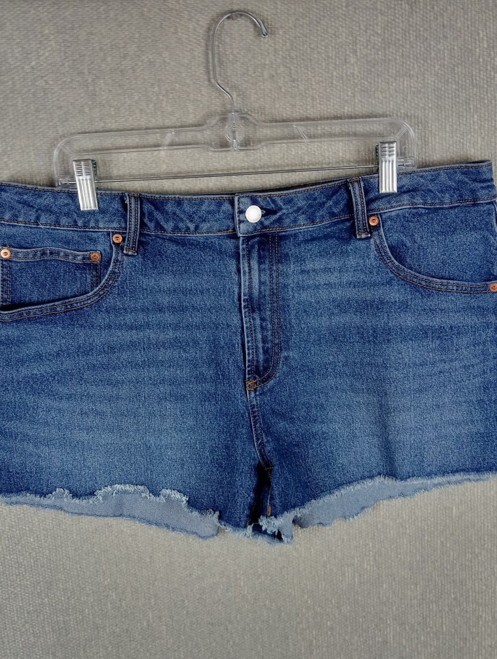 No Boundaries Shorts Womens 20 Blue Denim Cutoff Summer Festival Boho Casual